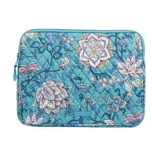 Vera Bradley Laptop Tablet Sleeve Protector Cover Case Peacock Garden Teal Blue